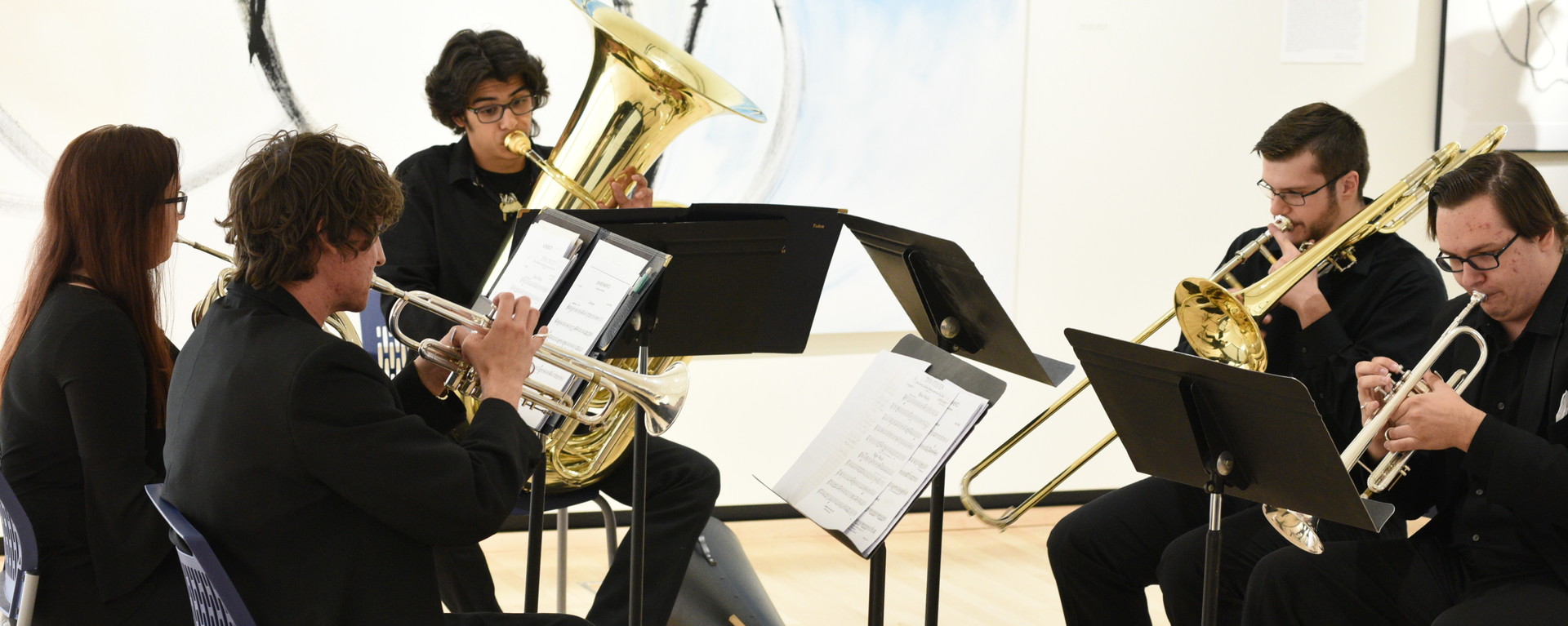 Students playing in ensemble